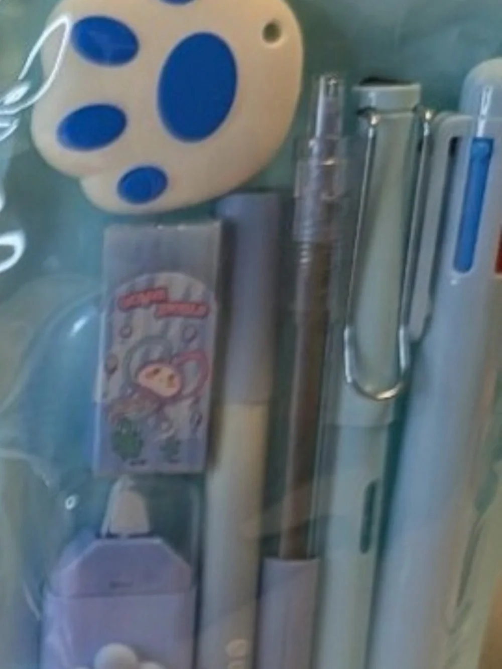 Aesthetic Back to School Blue Stationery Set - Cute Monochromatic Supplies